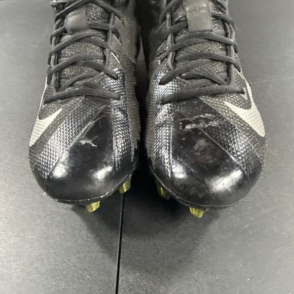 Nike Sz 11 Mens Alpha Menace Pro Mid FNL Football Cleats Black Silver 880410-010 - Picture 7 of 8